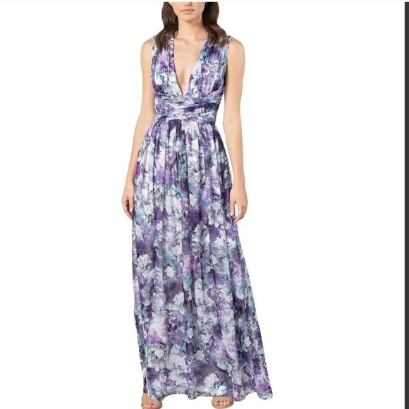 dress the population jaclyn Dress The Population Jaclyn Dress - Violet Multi - Purple